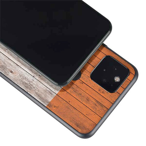 Ireland Flag Dark Wood Google Pixel 5 Skin